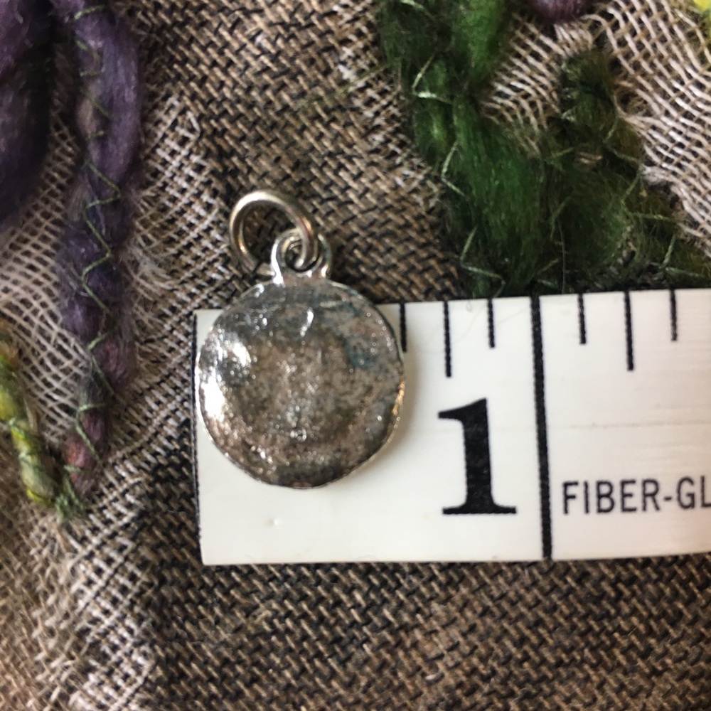 Letter P Monogrammed Charm with Jump-Ring - Picture 4 of 5